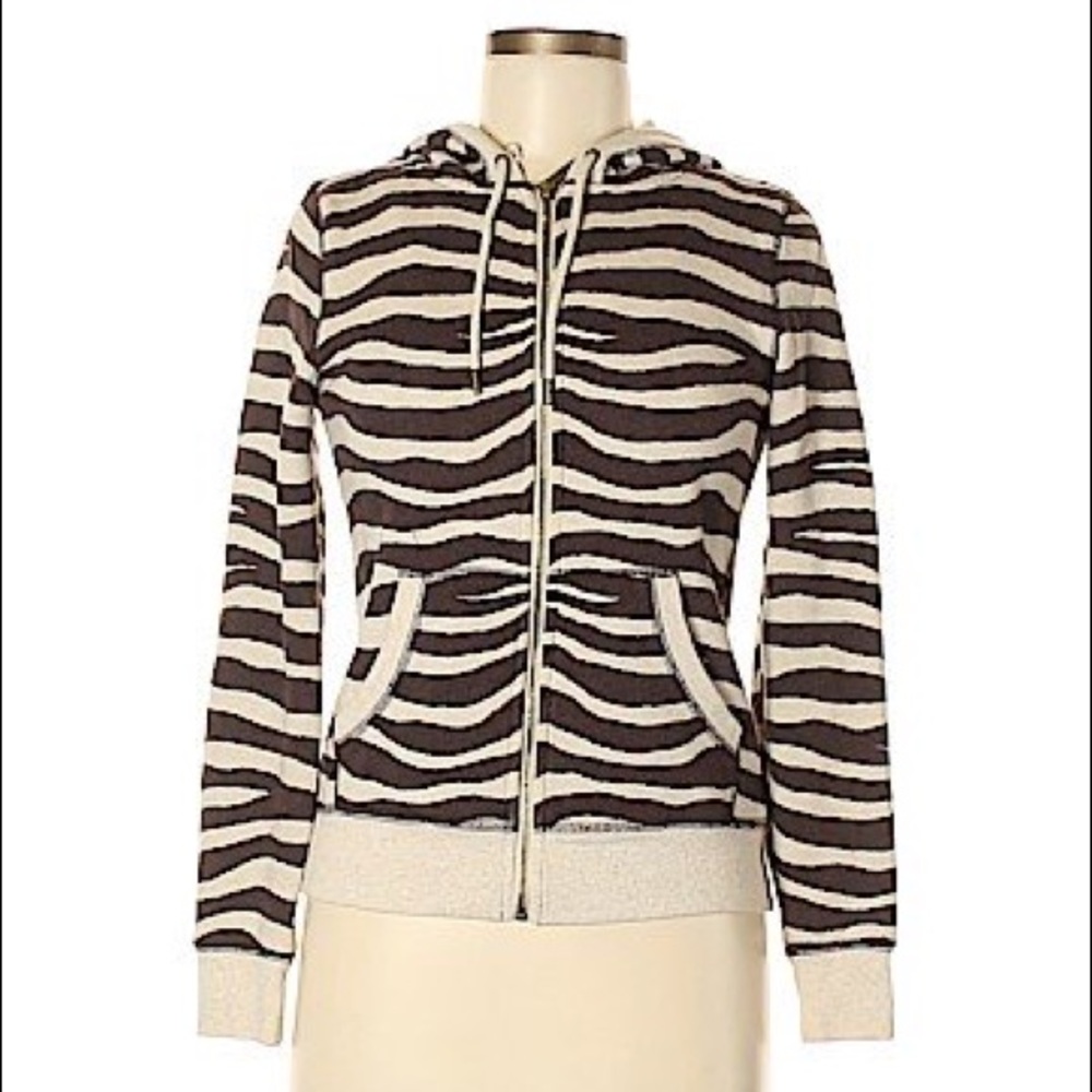 Michael Kors Zebra Zip Up Hoodie